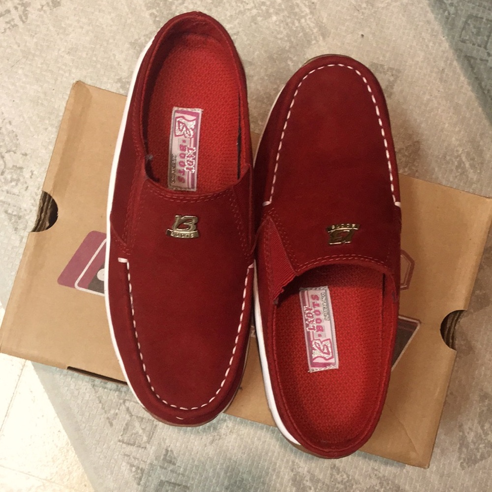 “NWT” Red Suede Slip-in Mule/Clogs “Lady Boots” brand - Picture 6 of 11